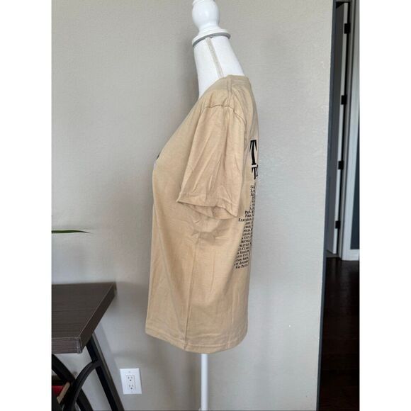 Taylor Swift Official Merch Eras Tour Cream Beige Medium T Shirt - Picture 9 of 10